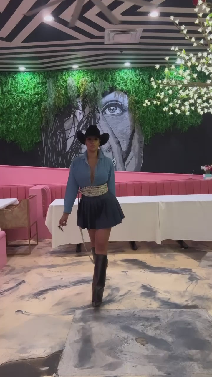 Jacque M denim skirt