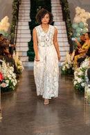 Magnolia Bloom Dress in cream floral lace by Aravella's Wardrobe