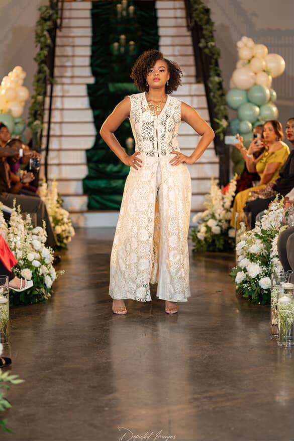 Magnolia Bloom Dress in cream floral lace by Aravella's Wardrobe