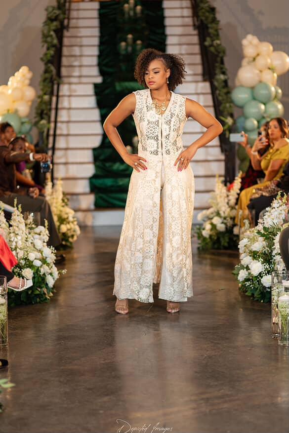 Magnolia Bloom Dress in cream floral lace by Aravella's Wardrobe